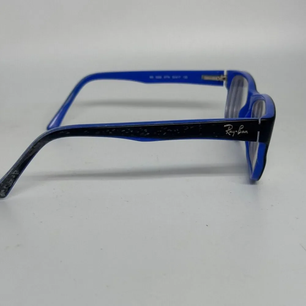 Ray-Ban RB5268 5179 Kids Eyeglasses Frames Black Blue‎ Square 52-17-135 H15744